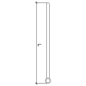 Stirrer shaft with Eye with Simple Glass Shaft Stirrer shaft with Eye with Simple Glass Shaft - Reactor accessories > Stirrers > Glass Stirrers with PTFE-Blades