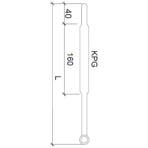 KPG Stirrer Shaft with Eye KPG Stirrer Shaft with Eye - Reactor accessories > Stirrers > Glass Stirrers with PTFE-Blades