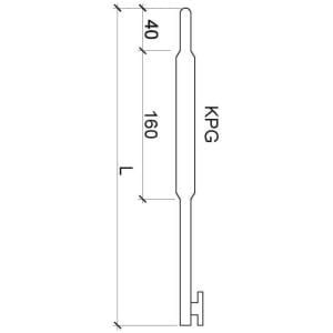 KPG Stirrer Blade with Double Pivot KPG Stirrer Blade with Double Pivot - Reactor accessories > Stirrers > Glass Stirrers with PTFE-Blades